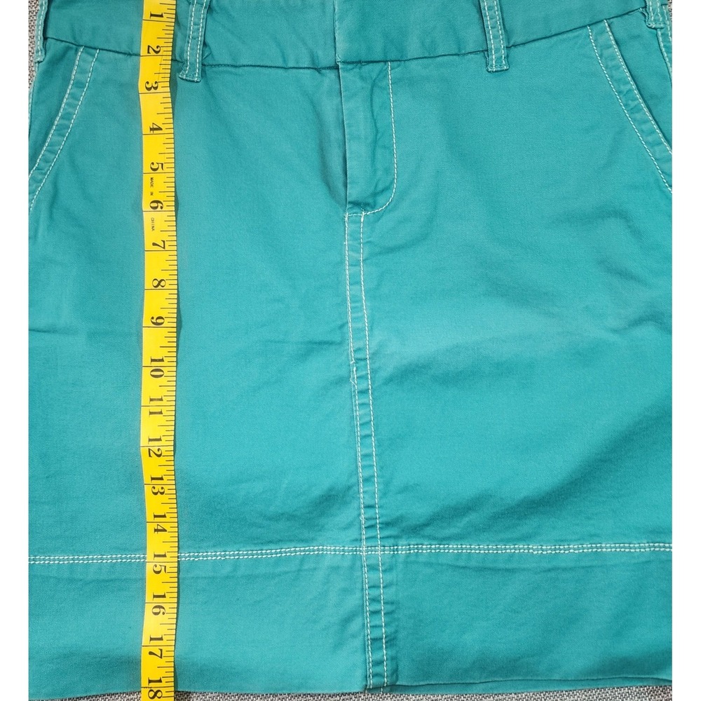 Merona Womens Size 6 Teal Cotton Mini Skirt Coastal Y2K - Picture 6 of 10